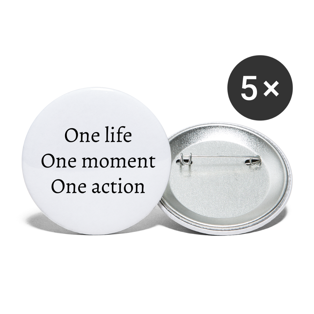 Lot de 5 badges - ONE LIFE COLLECTION - blanc