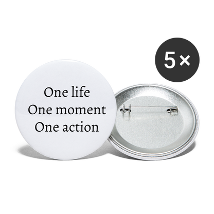 Lot de 5 badges - ONE LIFE COLLECTION - blanc