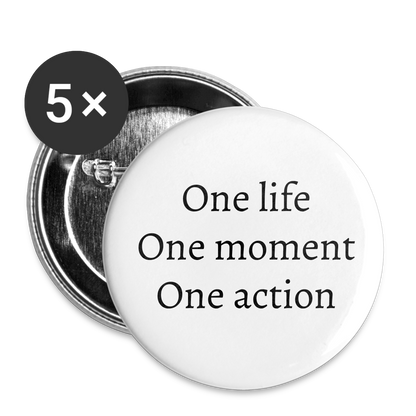 Lot de 5 badges - ONE LIFE COLLECTION - blanc