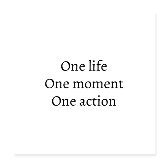 Poster blanc 20 x 20 cm - ONE LIFE COLLECTION - blanc