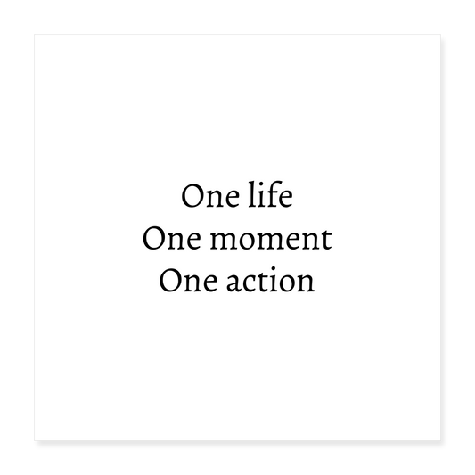 Poster blanc 40 x 40 cm - ONE LIFE COLLECTION - blanc