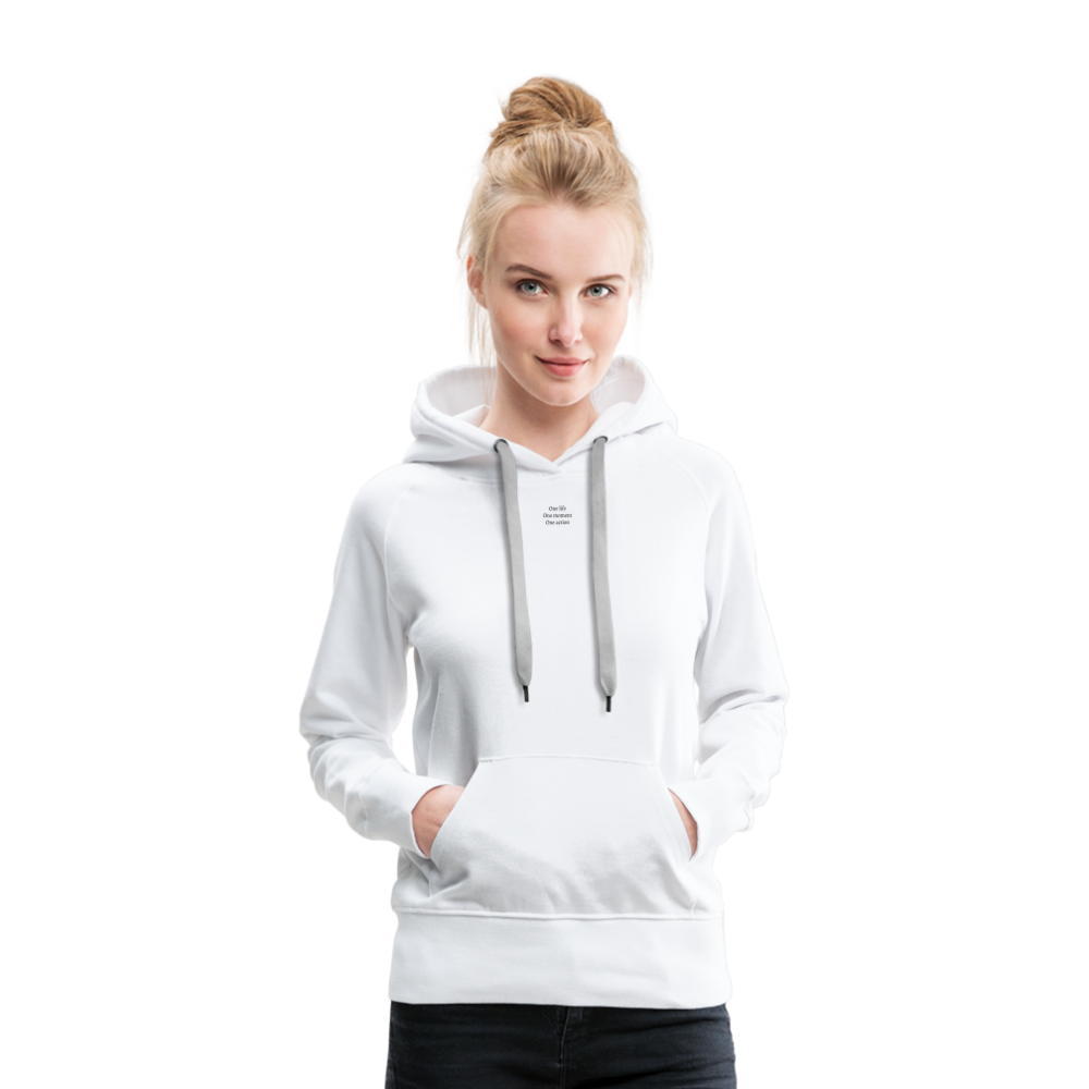 Sweat à capuche femme blanc - ONE LIFE COLLECTION - blanc