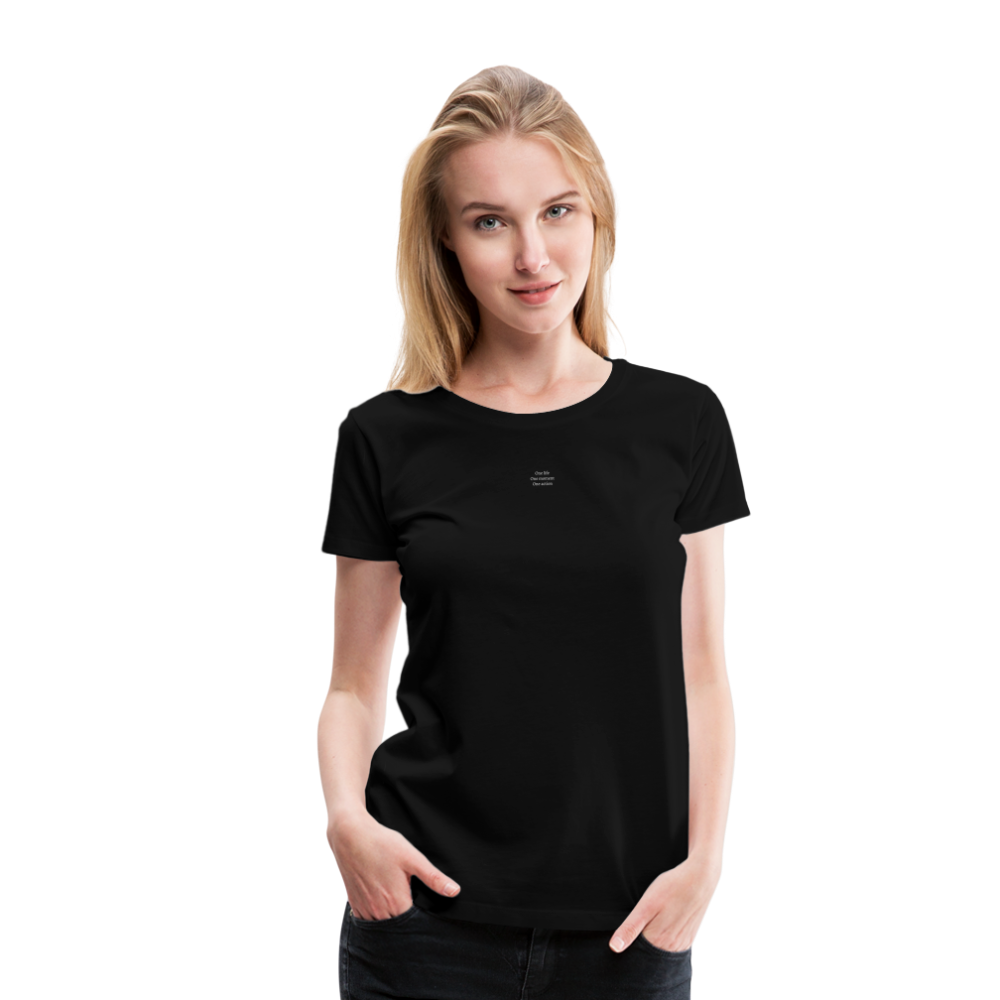 T-shirt femme noir - ONE LIFE COLLECTION - noir