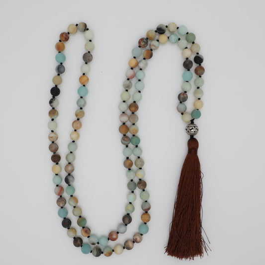 Mala amazonite mat